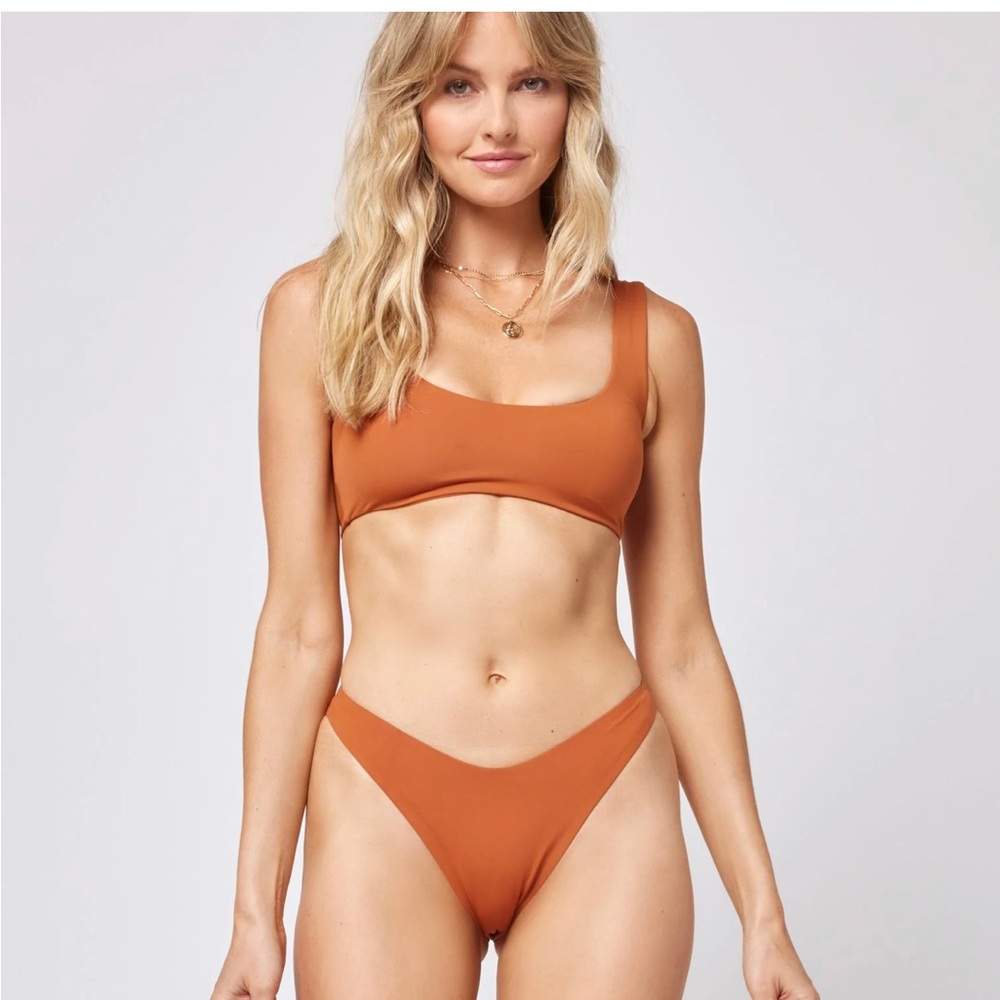 LSpace Bikini NWT Lizzie top and cabana bottom size XS in Amber